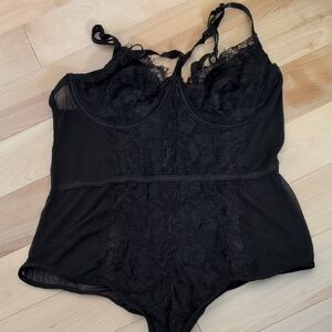 Fashion Nova Black Lace Chemise